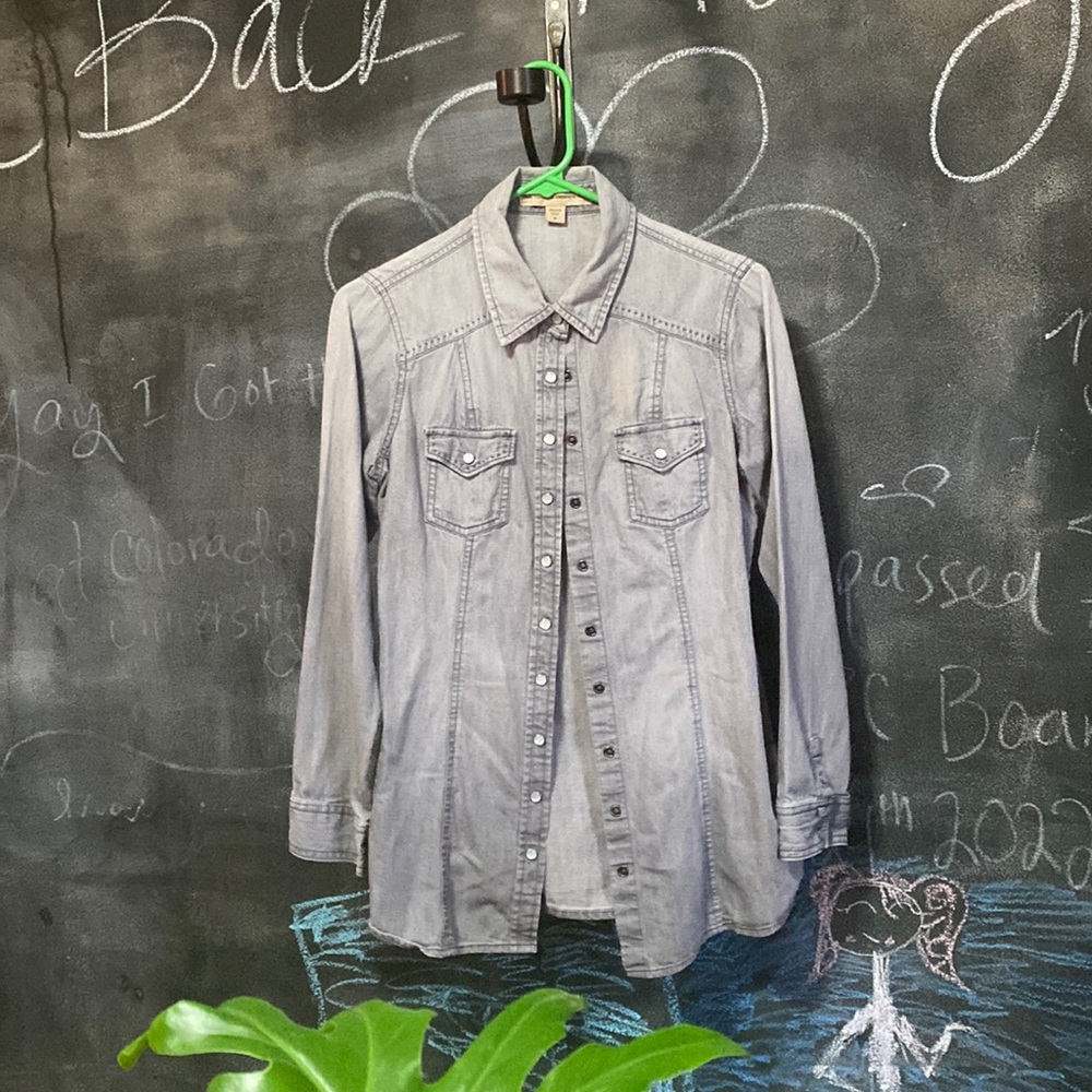 Vintage America gray washed long sleeve